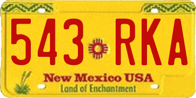 NM license plate 543RKA