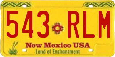 NM license plate 543RLM