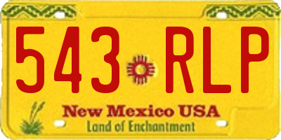 NM license plate 543RLP