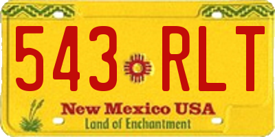 NM license plate 543RLT