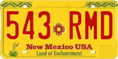 NM license plate 543RMD