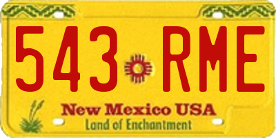 NM license plate 543RME
