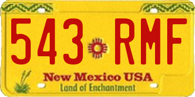 NM license plate 543RMF