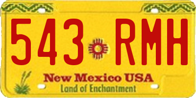 NM license plate 543RMH