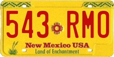 NM license plate 543RMO
