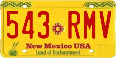 NM license plate 543RMV