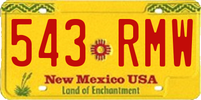 NM license plate 543RMW