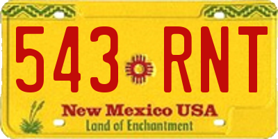 NM license plate 543RNT