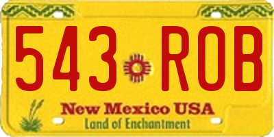 NM license plate 543ROB