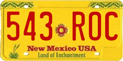 NM license plate 543ROC