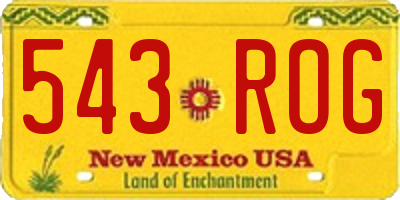 NM license plate 543ROG