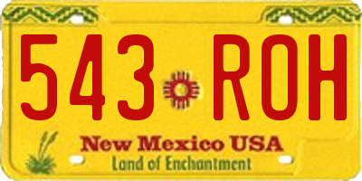 NM license plate 543ROH