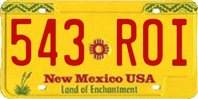 NM license plate 543ROI