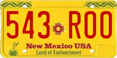 NM license plate 543ROO