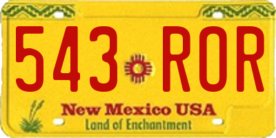 NM license plate 543ROR