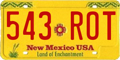 NM license plate 543ROT