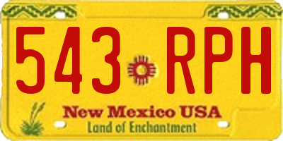 NM license plate 543RPH