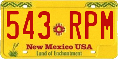 NM license plate 543RPM