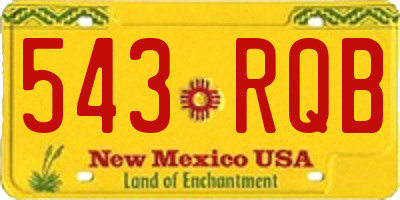 NM license plate 543RQB