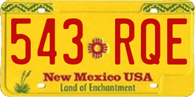 NM license plate 543RQE