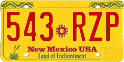 NM license plate 543RZP