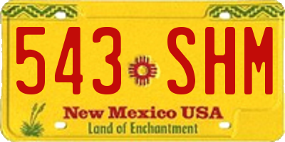 NM license plate 543SHM