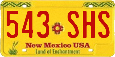 NM license plate 543SHS