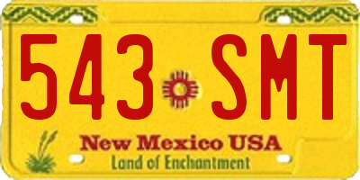 NM license plate 543SMT