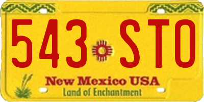 NM license plate 543STO