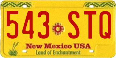 NM license plate 543STQ