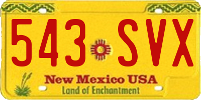 NM license plate 543SVX