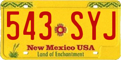 NM license plate 543SYJ