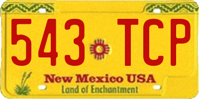 NM license plate 543TCP