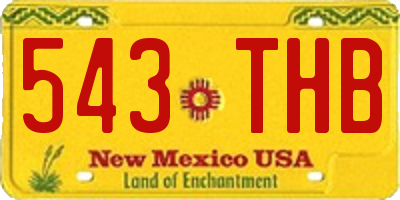 NM license plate 543THB