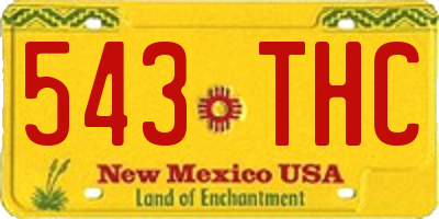 NM license plate 543THC