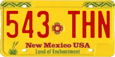 NM license plate 543THN
