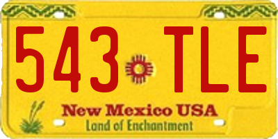 NM license plate 543TLE