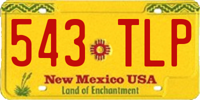 NM license plate 543TLP