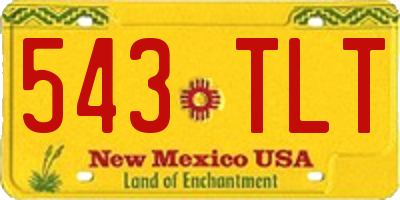 NM license plate 543TLT
