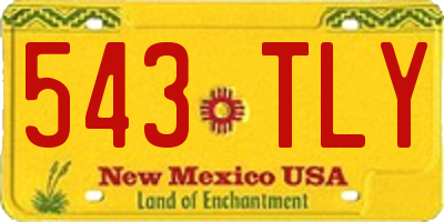 NM license plate 543TLY