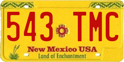 NM license plate 543TMC