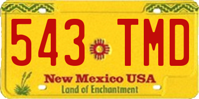 NM license plate 543TMD