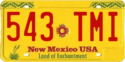 NM license plate 543TMI
