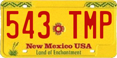 NM license plate 543TMP