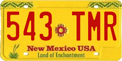 NM license plate 543TMR