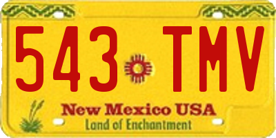 NM license plate 543TMV