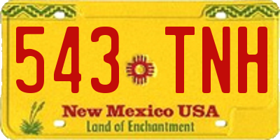 NM license plate 543TNH