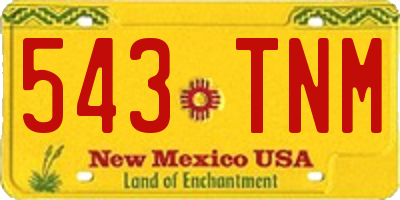 NM license plate 543TNM