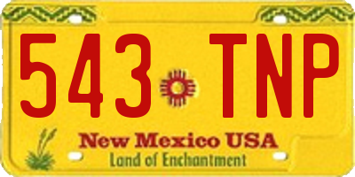 NM license plate 543TNP