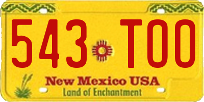 NM license plate 543TOO